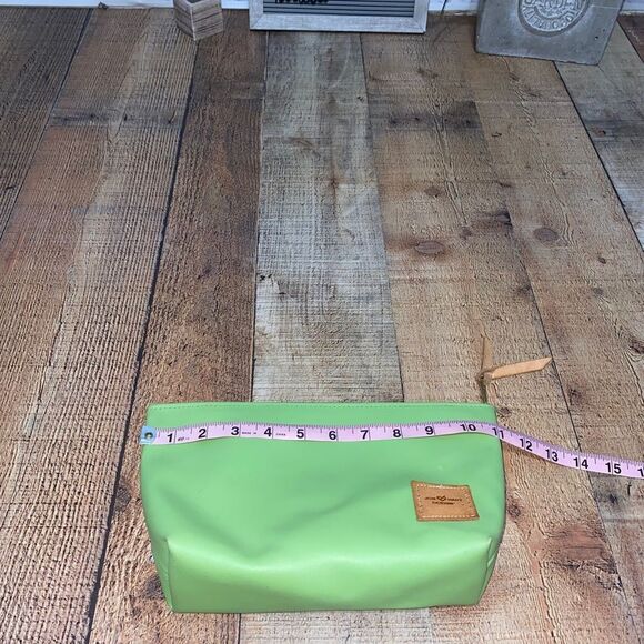 Jon Hart Grande Travel Cosmetic Bag “heather” good preowned lime green - Picture 11 of 12